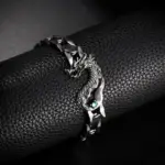 دستبند زنجیری وینتیج طرح اژدها مدل هیپ هاپ
