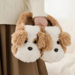 دمپایی زنانه کارتونی طرح Border Collie مدل پاپوشی