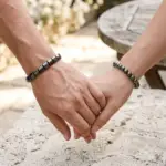 ست دستبند هماتیت مشکی نقره‌ای زنانه/مردانه کشی (۲ عددی)