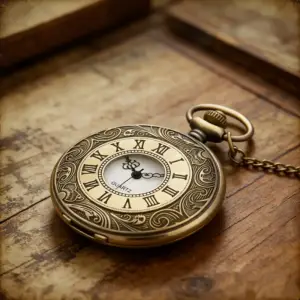 ساعت جیبی کلاسیک رومی کوارتز وینتیج