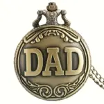 ساعت جیبی کوارتز وینتیج طرح DAD (گردنبند آویز)
