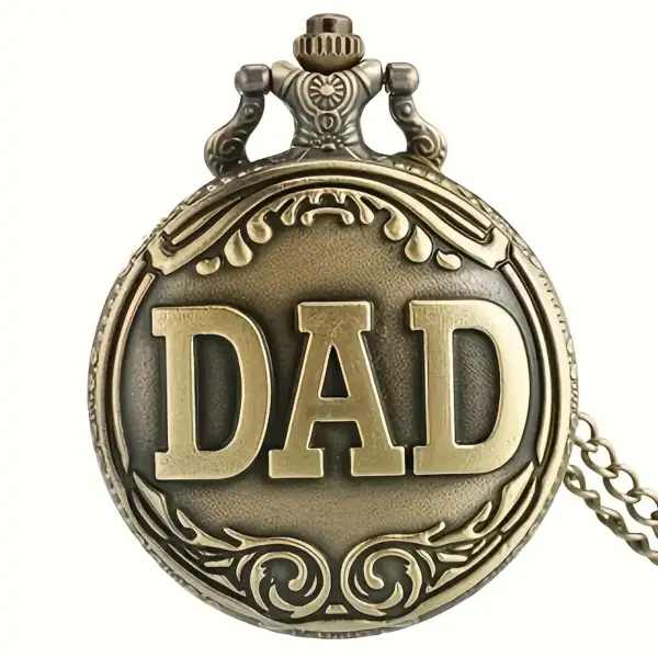 ساعت جیبی کوارتز وینتیج طرح DAD (گردنبند آویز)