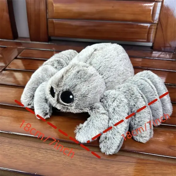 عروسک پولیشی عنکبوتی خاکستری کرکی و نرم