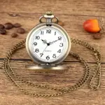 ساعت جیبی کوارتز وینتیج با گردنبند پروانه توخالی و طرح‌دار