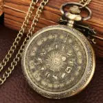 ساعت جیبی برنزی رترو طرح زودیاک