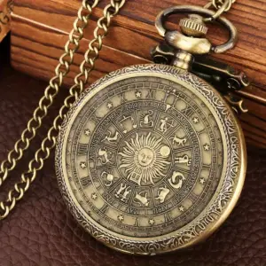 ساعت جیبی برنزی رترو طرح زودیاک