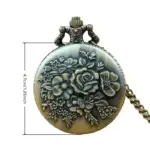 ساعت جیبی برنزی کوارتز مدل New Rose Relief