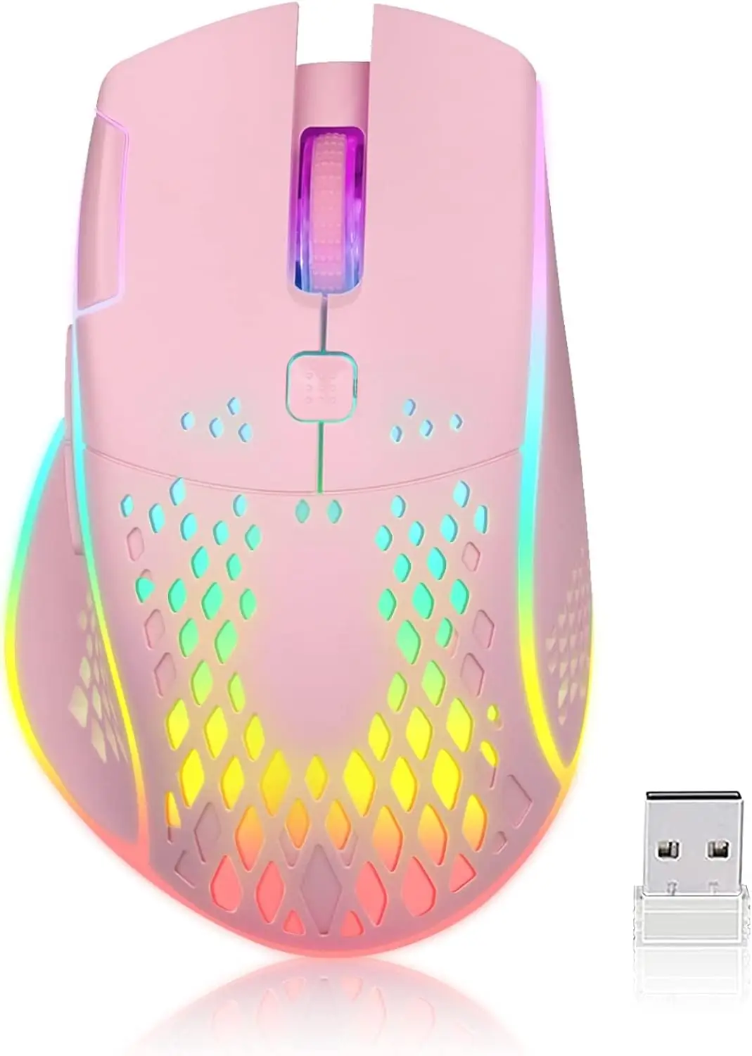 ماوس گیمینگ وایرلس VEGCOO C30 | VEGCOO Wireless Gaming Mouse C8 C30 Pink - Image 1 https://m.media-amazon.com/images/I/610CghltMXL._AC_SL1500_.jpg
