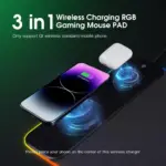 پد موس شارژ بی سیم RGB گیم NALACAL M15WR | Wireless Charging Mouse Pad