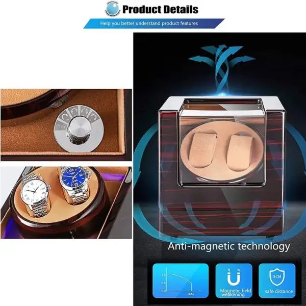 وایندر ساعت اتوماتیک دوتایی هومارکت | Homarket Automatic Watch Winder Double