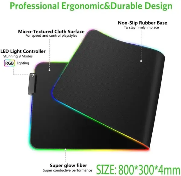 پد ماوس گیمینگ Goodstuff RGB مدل FG0313 | سایز XL