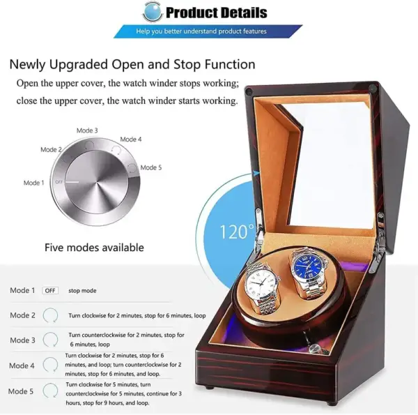 وایندر ساعت اتوماتیک دوتایی هومارکت | Homarket Automatic Watch Winder Double