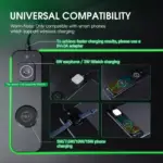 پد موس شارژ بی سیم RGB گیم NALACAL M15WR | Wireless Charging Mouse Pad