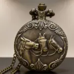 ساعت جیبی کوارتز وینتیج با زنجیر بلند
