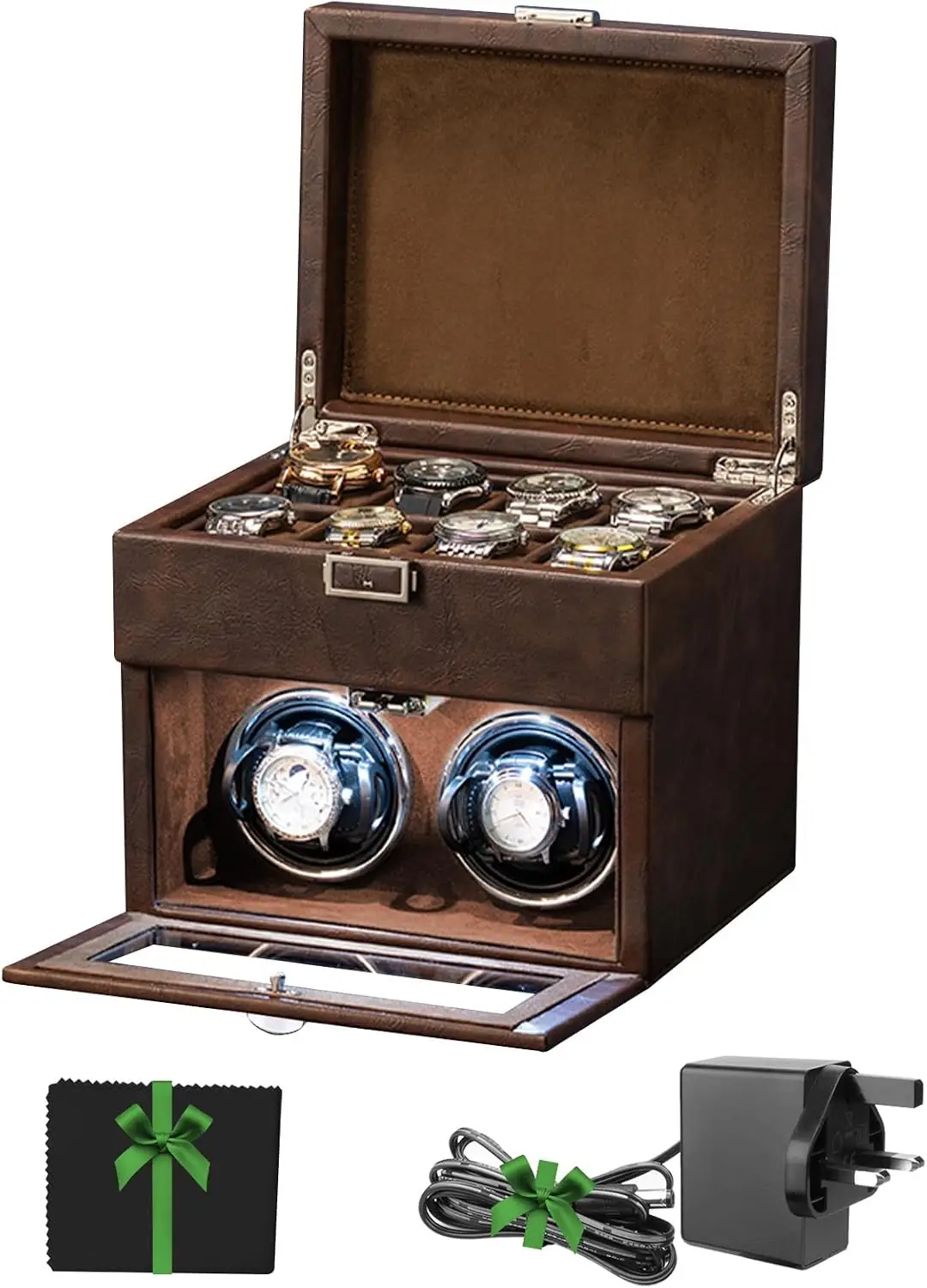 دستگاه ویندر ساعت دوتایی Homarket | Homarket Automatic Double Watch Winder - Image 1 https://m.media-amazon.com/images/I/712OrzOd04L._AC_SL1500_.jpg