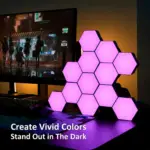 چراغ هگزاگون RGB با کنترل و تاچ | Amailtom AMTMLRC6 | 7 پنل