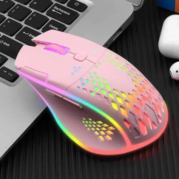 ماوس گیمینگ وایرلس VEGCOO C30 | VEGCOO Wireless Gaming Mouse C8 C30 Pink