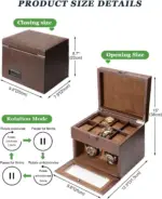 دستگاه ویندر ساعت دوتایی Homarket | Homarket Automatic Double Watch Winder