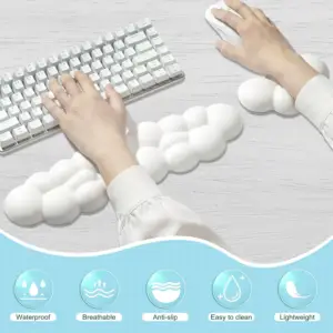 استند مچ کیبورد لئو‌لی | Leolee مدل CD001 | ست Cloud Wrist Rest & Mouse