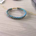 دستبند زنانه عقیق ببر ۴ میلی‌متری با بند قابل تنظیم