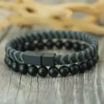 دستبند چرمی دست و پا با مهره ۸ میلی‌متری (۲ عددی)