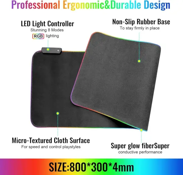 پد ماوس گیمینگ SKY-TOUCH RGB مدل 80×30 سانتی | SKY-TOUCH