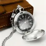 ساعت جیبی وینتیج کوارتز با زنجیر ۳۷ سانتی و آویز