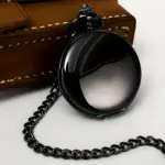 ساعت جیبی کلاسیک براق جیبی به همراه زنجیر آلیاژی و گردنبند