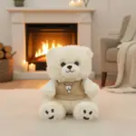 عروسک خرسی پولیشی قهوه‌ای نرم و نمدار