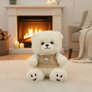 عروسک خرسی پولیشی قهوه‌ای نرم و نمدار