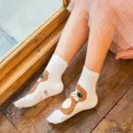 جوراب ساق بلند فانتزی گربه و سگ (بسته ۵ تا ۱۰ جفت)