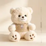 عروسک خرسی پولیشی قهوه‌ای نرم و نمدار
