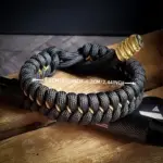 دستبند پاراکورد بافتنی قابل تنظیم و تزئین طلایی