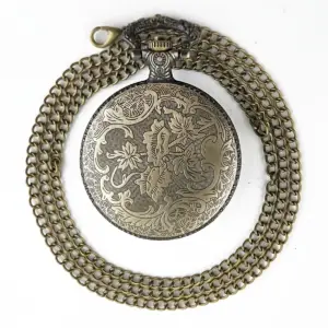 ساعت جیبی برنزی کوارتز مدل New Rose Relief