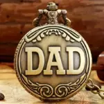 ساعت جیبی کوارتز وینتیج طرح DAD (گردنبند آویز)