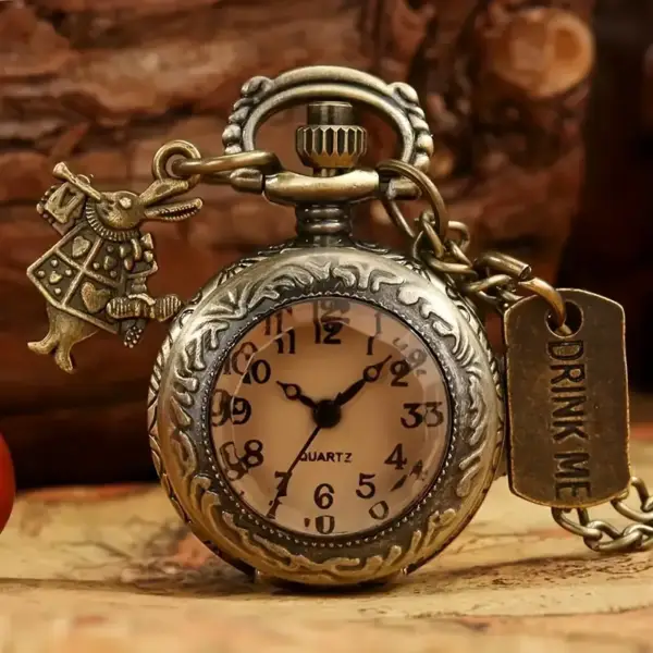 ساعت جیبی کوارتز وینتیج طرح خرگوش