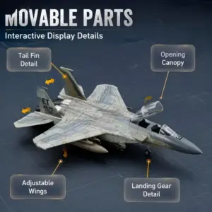ماکت هواپیمای F-15 در مقیاس 1:72 با پایه (مدل مونتاژی)