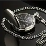 ساعت جیبی کلاسیک براق جیبی به همراه زنجیر آلیاژی و گردنبند