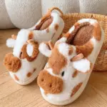 دمپایی روفرشی طرح‌دار با رویه پارچه‌ای و زیره TPR گرم و ضخیم