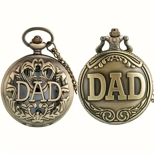 ساعت جیبی کوارتز وینتیج طرح DAD (گردنبند آویز)