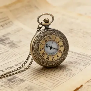 ساعت جیبی کلاسیک رومی کوارتز وینتیج