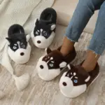 کفش گرم زمستانی پفی پنجه پهن کارتونی، زنانه و مردانه