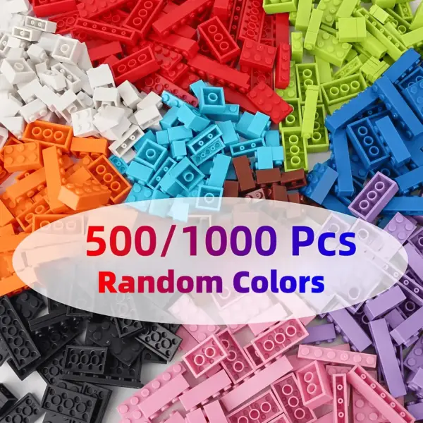اسباب‌بازی لگو 500/1000 تکه‌ای بلوک کلاسیک با رنگ‌های متنوع